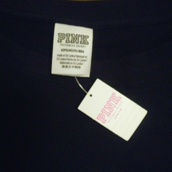 VS PINK | Jersey Style Bling L/S Comfy Tee Black - Picture 6 of 6
